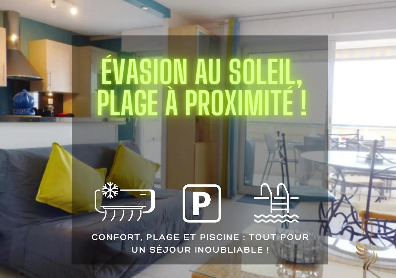 Appart 4 Pers - L'Echapee D'Ipanema, Classe 2 Etoiles - Terrasse, Garage, Piscine, 750 M Plage - Capitalchic Services Frejus