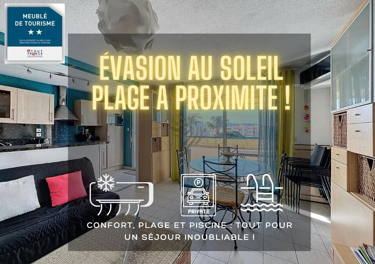 Appart 4 Pers - L'Echapee D'Ipanema, Classe 2 Etoiles - Terrasse, Garage, Piscine, 750 M Plage - Capitalchic Services Frejus